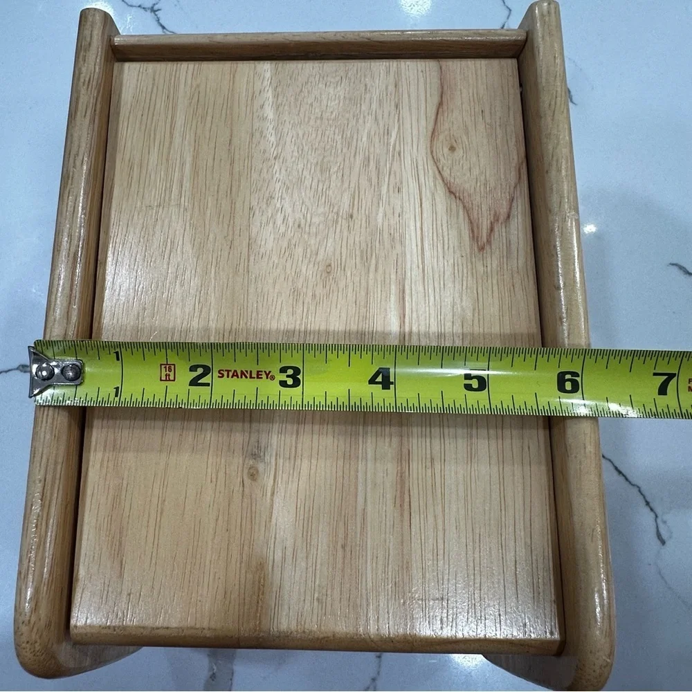 Vintage Pomerantz Wooden Recipe Box–Mid-Century Modern Kitchen –Made in Thailand